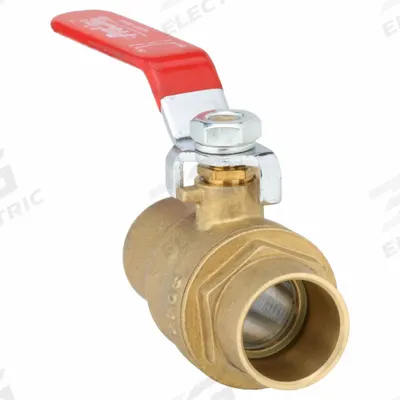 APPROVED VENDOR Manual Two-Way Ball Valve: 3/4 in, Brass, Straight, Sweat x Sweat, Two-Piece - Brass Ball Valves