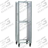 NEW AGE INDUSTRIAL Bun Pan Rack: 30 Slots, 2 in Betw Shelves, 700 lb Capac, 20 3/8 in Wd, 26 in Dp (MPN 1330). Key specifications — Brand: NEW AGE INDUSTRIAL; Color: Silver; Material: Aluminum; Nesting: No; Pan Size: 14 x 18 in; Product Type: Pan Rack; NSF Certified: Yes; Full Size/Half Size: Full Size.