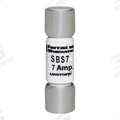 MERSEN Fuse: SBS Series, Midget, Fast-Acting, 7 A, 600 V AC, 13/32 in x 1 3/8 in - Fast-Acting Cylindrical Fuses