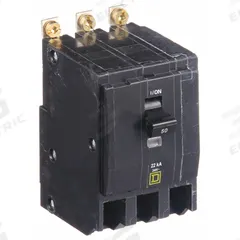 SQUARE D Miniature Circuit Breaker: 50 A, 120/240V AC, Three Phase, 22kA at 120/240V AC, 3 Poles (MPN QOB350VH). Key specifications — Phase: Three; Amps: 50 A; AC Voltage Rating: 120/240V AC; Max. AIR Rating: 22kA at 120/240V AC; For Use With: Square D NQOD Panelboards; Brand: SQUARE D.