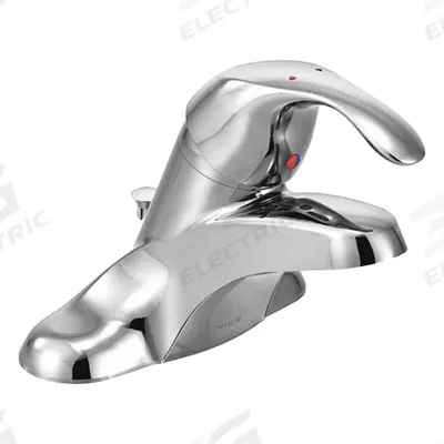 MOEN Low Arc Bathroom Faucet: M-Bition, Brass, Chrome Finish, 1.2 gpm Flow Rate - Centerset Handle Bathroom Faucets