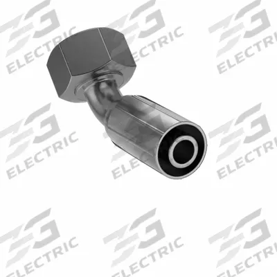 PARKER Hydraulic Crimp Fitting: Steel x Steel, 45° Elbow, -10 For Hose Dash Size - Parker Crimp Hydraulic Hose Fittings with Metric Connection