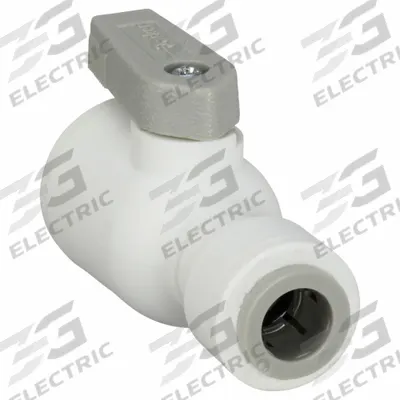 Parker Manual Two-Way Ball Valve: 3/8 in, Polypropylene, Straight, Push x Push - NSF 51 Compliant Polypropylene Ball Valves