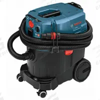 BOSCH Dust Extractor: HEPA, Dry/Wet, 9 gal Tank, 150 cfm Air Flow, 1 3/8 in Hose Dia (MPN VAC090AH). Key specifications — attr118028: Plastic; attr118016: Yes; attr117997: BOSCH.