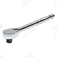 TEKTON Hand Ratchet: Pear, Reversible, 10 1/2 in Overall Lg, Polished, 4° Min Arc Swing, Std Lg (MPN SRH01210). Key specifications — attr1205598: Reversible; attr1205605: Quick-Release Not Included; attr1205626: Polished; attr1228094: Standard Length; attr1205607: Pear; attr1205624: TEKTON.