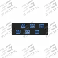 PANDUIT Fiber Optic Adapter Panel: Single Mode, OS2, 6 Fiber Ports, LC, UPC, Duplex, Blue, Opticom (MPN FAP6WBUDLCZ). Key specifications — Brand: PANDUIT; Connector Type: LC; Port Configuration: Duplex; Color: Blue; Contact Type Finish: UPC.