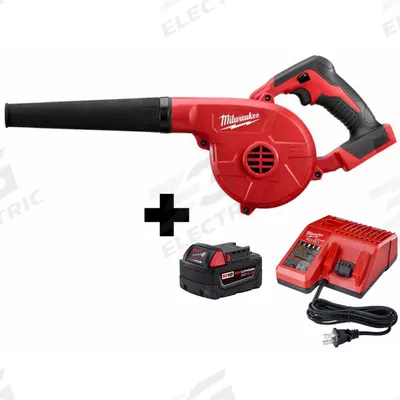 MILWAUKEE Battery-Powered Handheld Leaf Blower Kit: M18, 100 cfm Max. Air Flow, 3 Speeds - Battery-Powered Handheld Blowers
