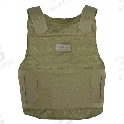 GH ARMOR SYSTEMS Body Armor Vest: Tan, Unisex, Nylon, LPC, Loop, 2 Pockets (Outside) - Concealable Plate Carrier Vests