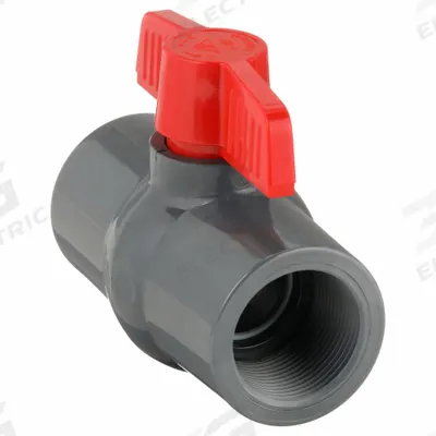 APPROVED VENDOR Manual Two-Way Ball Valve: 1 1/4 in, PVC, Straight, FNPT x FNPT - PVC Ball Valves