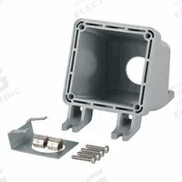 LEVITON Back Box: For IEC 60309 Pin & Sleeve Devices, 20 A_30 A, 1 in, Dead End Hub, 15° (MPN BX230LEV). Key specifications — Brand: LEVITON; Material: PBT.