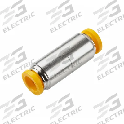 PARKER Push-Fit Union Fitting: 8 mm OD x 10 mm OD Size, Push-to-Connect x Push-to-Connect - Nickel-Plated Brass Tube Fittings