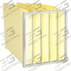 GRAINGER Pocket Air Filter: 20 in x 20 in x 15 in, MERV 15, Yellow, Synthetic, 5 Pockets (MPN 911TD3). Key specifications — Display Sell UOM: EA; Brand: GRAINGER; Media Material: Synthetic; Performance Rating: MERV 15.
