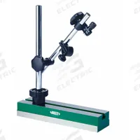 INSIZE Universal Indicator Stand: 10-15/64 in x 8.66 in x 1.378 in, Smooth Anvil, Steel Base (MPN 6214-A). Key specifications — attr1183835: 6214-A; attr1183837: INSIZE; attr1183838: Dust Cover; attr1183846: Fine Adjust Top (FAT); attr1183840: 8-43/64 in x 2-19/64 in x 1-3/8 in.