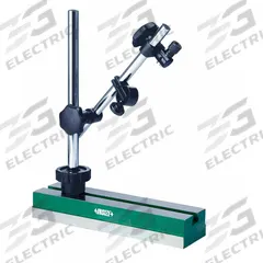 INSIZE Universal Indicator Stand: 10-15/64 in x 8.66 in x 1.378 in, Smooth Anvil, Steel Base (MPN 6214-A). Key specifications — attr1183835: 6214-A; attr1183837: INSIZE; attr1183838: Dust Cover; attr1183846: Fine Adjust Top (FAT); attr1183840: 8-43/64 in x 2-19/64 in x 1-3/8 in.
