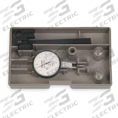 MITUTOYO Horizontal Dial Test Indicator: 0 in to 0.008 in, Horizontal, Inch, +/- 0.0001 in (MPN 513-403-10T). Key specifications — attr1184166: 5/32 and 3/8" Stems, Stem Nut, Swivel Clamp, Square Arm, Plastic Case; attr1200917: Horizontal Dial Test Indicator; attr1184127: 513-403-10T; attr1184167: MITUTOYO; attr1184108: +/- 0.0001 in; attr1184144: Inspection Certificate.