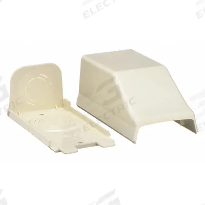 LEGRAND Entrance End: 2300, 2 1/4 in Wd, 3/4 in Ht, Plastic - End Fittings for Nonmetallic Single-Channel Raceways