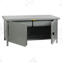 LITTLE GIANT Cabinet Workbench: Steel, 72 in x 30 in, 10,000 lb Overall Load Capacity, Gray (MPN WWC-3072-2HD). Key specifications — Assembly: Fully Assembled; Brand: LITTLE GIANT; Included Components: No Additional Components.