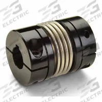 RULAND MANUFACTURING Bellows Coupling: 15 mm Bore Dia 1, 8 mm Bore Dia 2, 3 mm x 5 mm Keyway Size 1 (MPN MBCK33-15-8-A). Key specifications — attr666189: No; attr666180: Stainless Steel; attr85397: RULAND MANUFACTURING; attr666234: Metric; attr923681: Same Bore Dimensions.