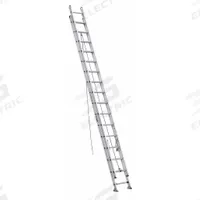 WERNER Extension Ladder: 32 ft Ladder Size, Aluminum, 375 lb Load Capacity, 74 lb Wt, 2 Sections (MPN D532-2). Key specifications — Color: Silver; Brand: WERNER; Included Features: Mar-Resistant End Caps; Removable Fly: Removable.