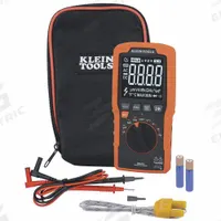 KLEIN TOOLS Digital Multimeter: TRMS, CAT III 600V, 600 V Max AC Volt Measurement (MPN MM450). Key specifications — Instrument Counts: 4,000; Brand: KLEIN TOOLS; Calibration Certificate Included: Not Included.
