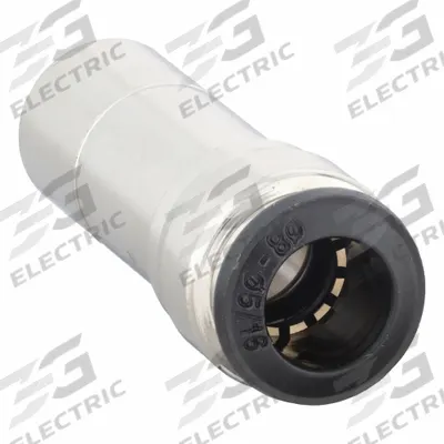 AIGNEP USA Push-Fit Adapter Fitting: 12 mm OD x 8 mm OD Size, Brass, 1 9/16 in Overall Lg - Nickel-Plated Brass Tube Fittings
