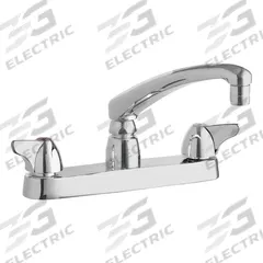 CHICAGO FAUCETS Low Arc Kitchen Faucet: 1100, Cast Brass, Centerset, Deck, 2 Mounting Holes, Lever (MPN 1100-XKABCP). Key specifications — Series: 1100; Brand: CHICAGO FAUCETS.