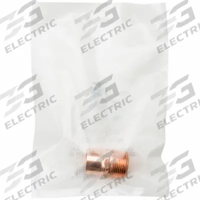 STREAMLINE Sweat Fitting Adapter: 1/2 in CTS x 1/2 in Pipe, Cup x MNPT, No Center Stop - Clean & Bagged Wrot Copper Tube Fittings