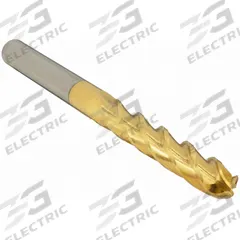 APPROVED VENDOR Ball End Mill: Carbide, TiN Coated, 4 Flute, 3/4" Mill Dia, 3" LOC, 6" OAL (MPN 229-001081)