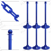 APPROVED VENDOR Light Duty Stanchion Kit: Blue Chain Color, 50 ft Chain Lg, 4 Posts, Blue Post Color (MPN 71006-6). Key specifications — attr981817: Blue; attr981800: Blue.