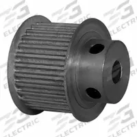 DAYTON Timing Pulley: Modified Curvilinear, Fixed, For GT Timing Belt Section, For 15 mm Belt Wd (MPN 28-3P15-6FA3). Key specifications — Brand: DAYTON; Finish: Clear Anodized; For Belt Series: Powerhouse®.