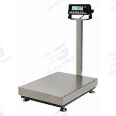 MEASURETEK Industrial Bench Scale: 19 3/4 in x 25 5/8 in, Column-Mounted, Stainless Steel (MPN 12R967). Key specifications — Connection Ports: RS-232; Readability: 0.02 kg/0.05 lb; Brand: MEASURETEK; Weighing Surface Material: Stainless Steel.