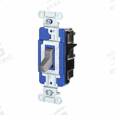 HUBBELL Wall Switch: Toggle Switch, 3-Way, Maintained, Gray, 120/277V AC - Toggle Wall Switches