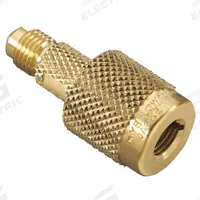 YELLOW JACKET Coupler: 3 1/2 in Lg, 180° Angle, Input 1/4 in Male SealRight™ (MPN 19109). Key specifications — Product Type: Coupler; Brand: YELLOW JACKET; Manufacturer Part Number: 19109; Material: Brass.