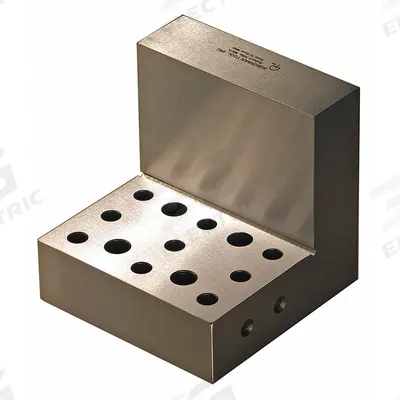 SUBURBAN Angle Plate: Hardened Steel, 4 in L x 4 in W x 4 in H - Steel Angle Plates with Mounting Holes