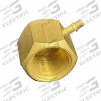 MEM-CO Barbed Fitting Elbow: 3/8 in Pipe x 11/64 in ID Size, FBSPT x Barbed, Brass, Beaded Barb (MPN 3/8BSPT-FLB4-NP). Key specifications — Brand: MEM-CO.