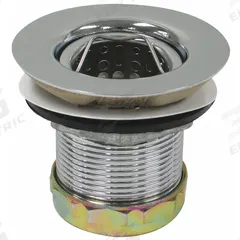 PERFECT PUTTY Strainer: Stainless Steel, Chrome, 2 1/2 in Overall Ht, 4 1/2 in Overall Dia, Threaded (MPN 59-3060). Key specifications — Product Type: Sink Drain; Brand: PERFECT PUTTY; Finish: Chrome; Material: Stainless Steel; Includes: Tailpiece Washer.