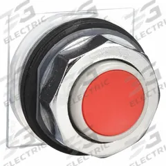 SCHNEIDER Flush Push Button: Red, 30 mm Mounting Size, Metallic, Momentary (MPN 9001KR3R). Key specifications — Brand: SCHNEIDER; Action: Momentary; Series: 9001K; Push Button Material Type: Metallic.