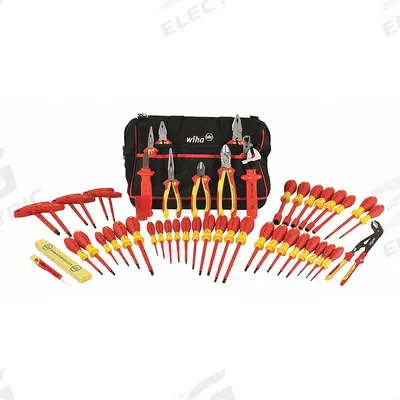 WIHA Insulated Tool Kit: Insulated, 50 Total Pcs - Tool Sets with Tool Bag