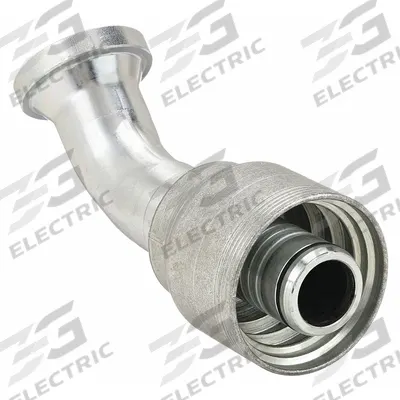 AEROQUIP Hydraulic Crimp Fitting: Steel x Steel, 45° Elbow, -24 For Hose Dash Size - Crimp Hydraulic Hose Fittings with Flange Connection