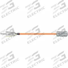 READYCABLE Motor Cable: Basic Cable, 20 ft Lg, For Allen-Bradley, Similar To 2090-CPBM7DF-06AF, PUR (MPN MAT9851741-20). Key specifications — Cable Jacket Color: Orange; Conductor Configuration: (4xAWG6 (16.0))+(2xAWG16 (1.5)); Brand: READYCABLE; Cable Jacket Material: PUR.