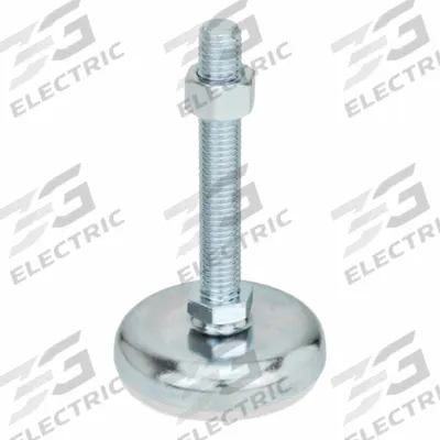 JW WINCO Male-End Leveling Mount: Swiveling Stud, 1/2"-13 Thread Size, 3.15 in - Non-Skid Male Leveling Mounts