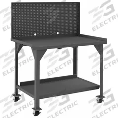 DURHAM MFG Workbench with Panel: Fixed Ht, Steel, 60 in x 30 in, 4,000 lb Overall Load Capacity (MPN DWBM-3060-BE-PB-95). Key specifications — Brand: DURHAM MFG.