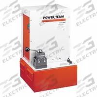 POWER TEAM Electric Hydraulic Pump Units: 10,000 psi Max. Op Pressure, 730 cu in/min Max. Flow Rate (MPN PQ603). Key specifications — attr941810: PQ603; attr941817: 3-Way; attr941814: Advance.