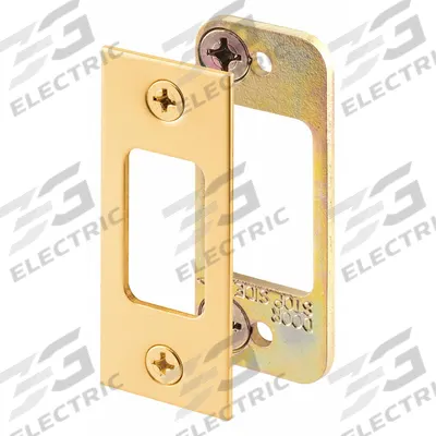 DEFENDER SECURITY Door Strike Plate: Deadbolt, 2 3/4 in Lg, 1 1/8 in Wd - Lipped Strike Plates