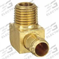 PARKER Barbed Fitting Elbow: 11/64 in ID x 11/64 in ID Size, Barbed x MNPT, Brass, Rigid (MPN 229-4-2). Key specifications — Brand: PARKER.
