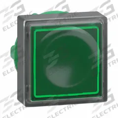 SCHNEIDER Flush Push Button: Green, 22 mm Mounting Size, Non-Metallic, Momentary (MPN ZB5CW333). Key specifications — Brand: SCHNEIDER; Action: Momentary; Series: XB5; Push Button Material Type: Non-Metallic.