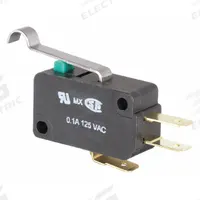 HONEYWELL Miniature Snap Action Switch: Roller Lever Actuator, 1NO/1NC, Quick Connect (MPN V7-1S17D8-263). Key specifications — AC Contact Rating: 0.1 A @ 125 V; Electrical Connection: Quick Connect; Series: V7; Brand: HONEYWELL.