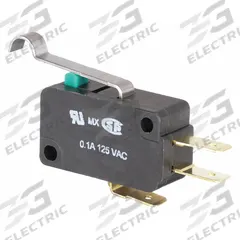 HONEYWELL Miniature Snap Action Switch: Roller Lever Actuator, 1NO/1NC, Quick Connect (MPN V7-1S17D8-263). Key specifications — AC Contact Rating: 0.1 A @ 125 V; Electrical Connection: Quick Connect; Series: V7; Brand: HONEYWELL.