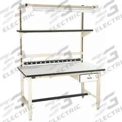 PRO-LINE Workstation: Adj Ht, Laminate, 60 in x 30 in, 5,000 lb Overall Load Capacity, Beige (MPN BIB1). Key specifications — Brand: PRO-LINE; Height Adjustability: Adjustable Height.