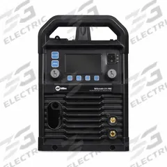 MILLER ELECTRIC Mig Welder: Millermatic 211 PRO, MIG Pack w/Running Gear (MPN 951000073). Key specifications — Input Voltage (Nominal) (Merch - Table Column, Filters): 120V; Max. Wire Diameter: 0.035 in (Solid); Rated Output at Duty Cycle (MIG) (Merch - Table Column, Filters): 90 A @ 100%.
